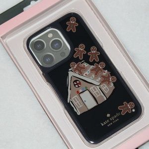 NWT Kate Spade Novelty Gingerbread House Man iPhone 13 Pro Case